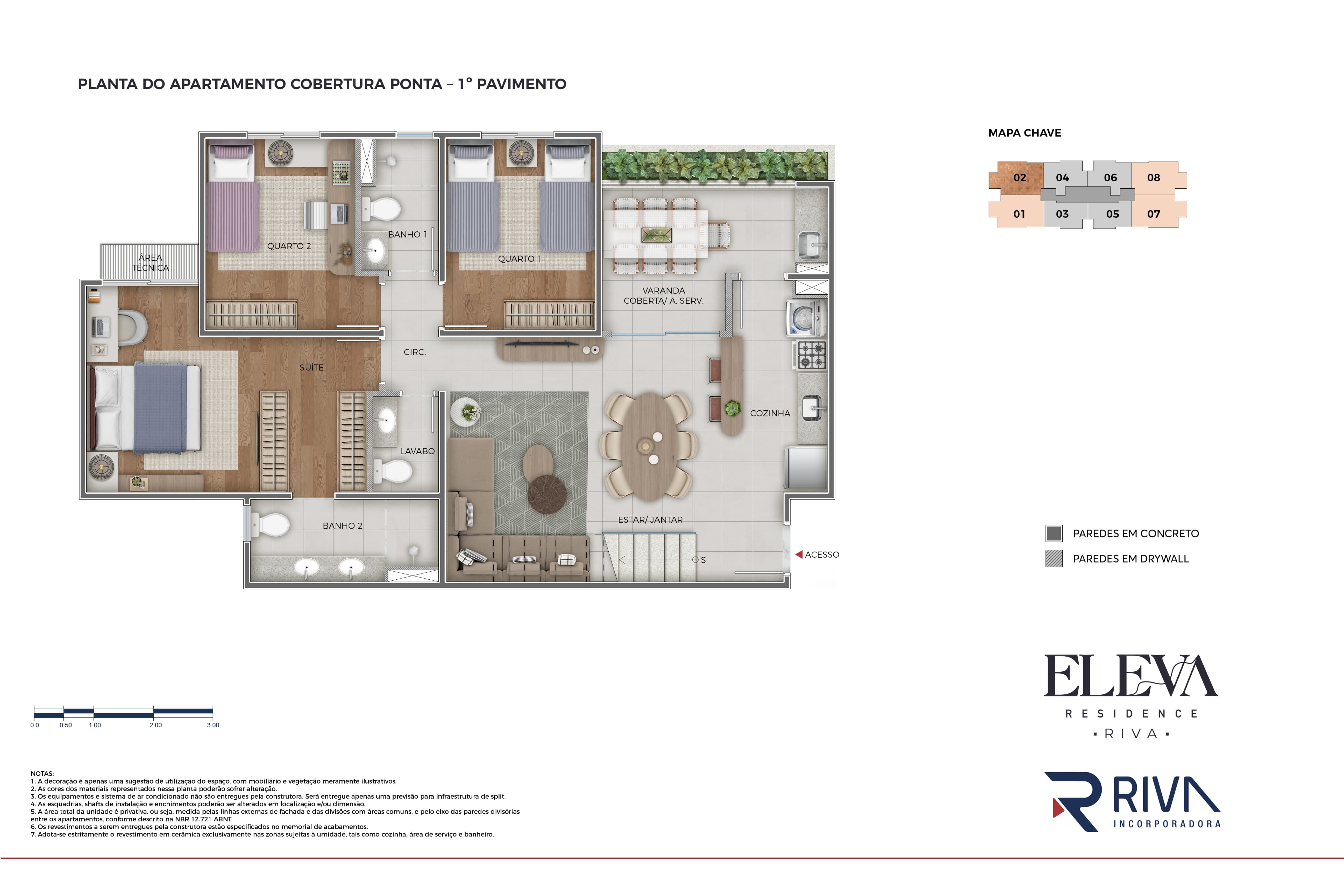 Eleva Residence 2 e 3 Quartos - Suite e Varanda no Jaragua